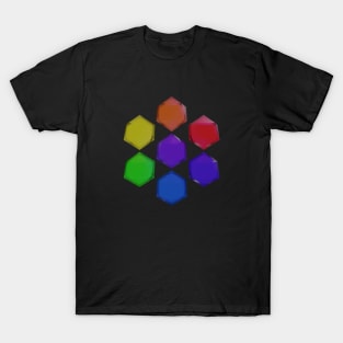 Rainbow Icosahedrons Gems T-Shirt